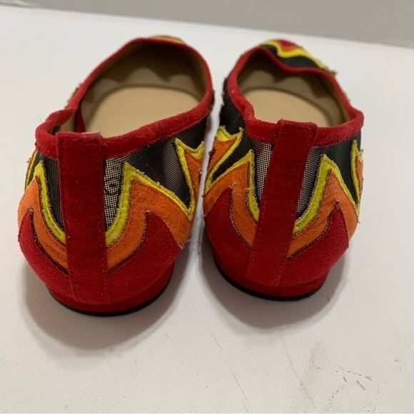 Katy Perry The Fuego Black And Red Flame Ballet Flats - Picture 8 of 10